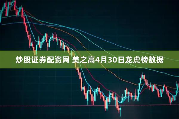 炒股证券配资网 美之高4月30日龙虎榜数据